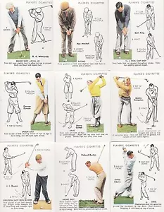 Players 1930's Golf Set REPRINT(25)GOLFING GREATS DEMONSTRATE THEIR TECHNIQUE - Picture 1 of 2