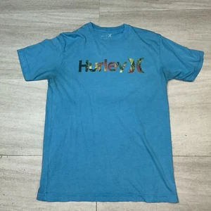Hurley Herren Kurzarm T-Shirt - Blau Grafikdesign, Größe S - Bild 1 von 4