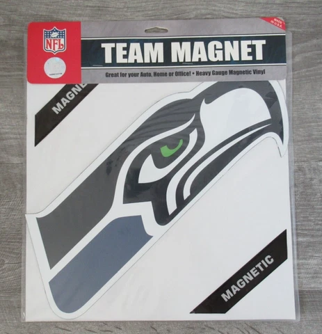 Seattle Seahawks 12" NFL Team Logo Magnet Car Fridge Refrigerator Freemont Die Cover