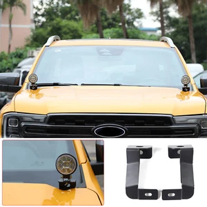 For Ford Ranger 2023-2024 Car Hood LED Pod Spotlight Brackets Ditch Light Mount - Picture 1 of 12