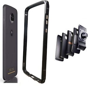 Motorola Moto Z4/Z4 Play Bumper Case Aluminum Frame Compatible w/Moto Mods Black