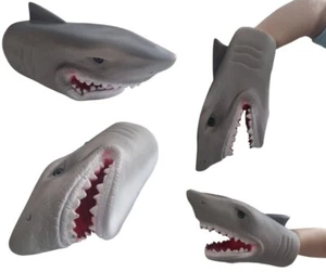 Shark World Hand Puppet Horror Water Ocean Deep Sea Fish head Attack Fun Toy - Picture 1 of 21