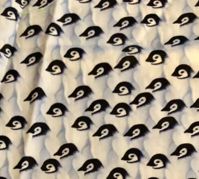 Novelty Print  Emperor Penguin Faces Allover Print Remnant 42” x 15” & 24" X9 ½” - Image 1 of 4