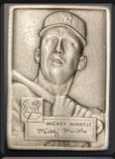 Mickey Mantle Topps 1984 Gallery of Champions Promo Pewter Mini 1952 Rookie RC
