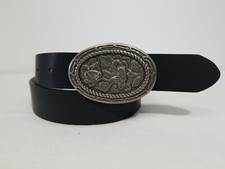 Inc International Concepts women's black vintage buckle belt size S E8