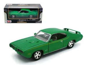 1969 Pontiac GTO Judge Green with Stripes 1/24 Diecast Model Car by Motormax - Picture 1 of 1