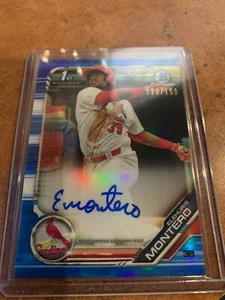 ELEHURIS MONTERO 2019 Bowman Chrome BLUE AUTO REFRACTOR RC #/150 CARDINALS - Picture 1 of 3