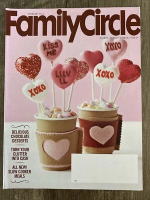 Family Circle Magazine February 2014 issue Chocolate Desserts Slow Cooker Meals Foto 1 de 3