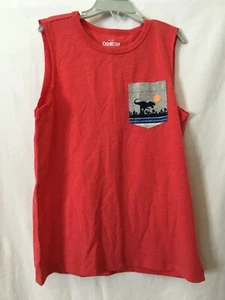 New Oshkosh Dinosaur Boys Shirt Tank Top Red many sizes - Picture 1 of 3