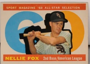 1960 Topps #555 Nellie Fox All Star Karte, sehr guter Zustand - Bild 1 von 2