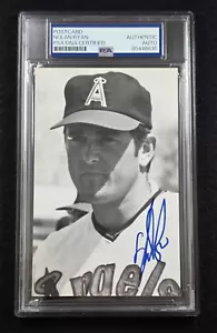 NOLAN RYAN Signed Real Photo Postcard-HALL OF FAME-METS-ANGELS-RANGERS-PSA - Picture 1 of 4