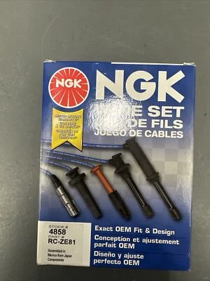 Juego de cables de encendido de bujía de silicona NGK RC-ZE81 para Mazda RX-8 FE Foto 1 de 3