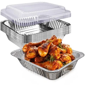 10 Pack 9x13 Inch Disposable Aluminum Foil Pans Food Containers Baking Pan - Picture 1 of 9