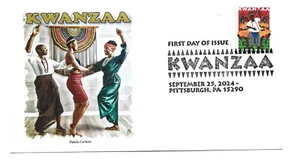 5946 Kwanzaa 2024 Panda, FDC mit dem Bildstempel. - Bild 1 von 1