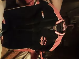 Essex brand suede leather NASCAR Chevrolet coat, red white and black - Picture 1 of 3
