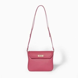 BNWT MODALU LILY LEATHER SHOULDER / CROSS BODY BAG RASPBERRY PINK - Picture 1 of 4