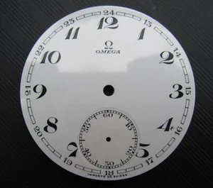 OMEGA original Taschenuhr Zifferblatt Ø 43 mm antik, bestens erhalten - Bild 1 von 2