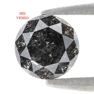 1.07 CT Natural Loose Round Diamond 6.20 MM Salt And Pepper Round Diamond LQ958 - Picture 1 of 8