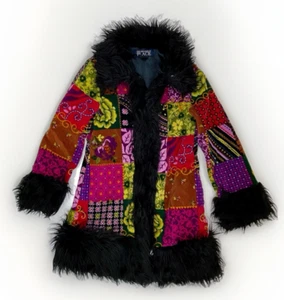 The Children's Place Boho Patchwork w/Faux Fur Jacket | Size M (7/8) - Picture 1 of 7