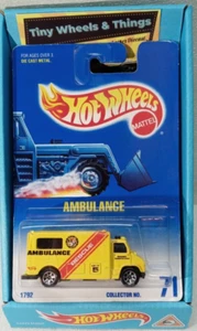 Hot Wheels Ambulance Collector 71 mit Koffer Blue Card 1992 gelb - Bild 1 von 7