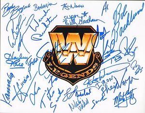 Vader Harley Race Superstar Billy Graham + Signed WWE Legends Signed 11x14 Photo