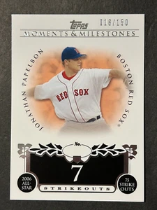 2008 Topps Moments & Milestones /150 Jonathan Papelbon Red Sox 7 - Picture 1 of 2