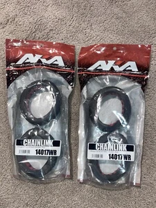 AKA 1/8 Chainlink Ultra Soft RC Off-Road Clay Racing Buggy Tires Red Inserts (4) - Picture 1 of 2