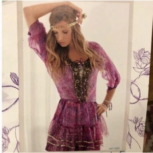 Mini Abito Vintage Free People Patchwork Chiffon - Foto 1 di 17
