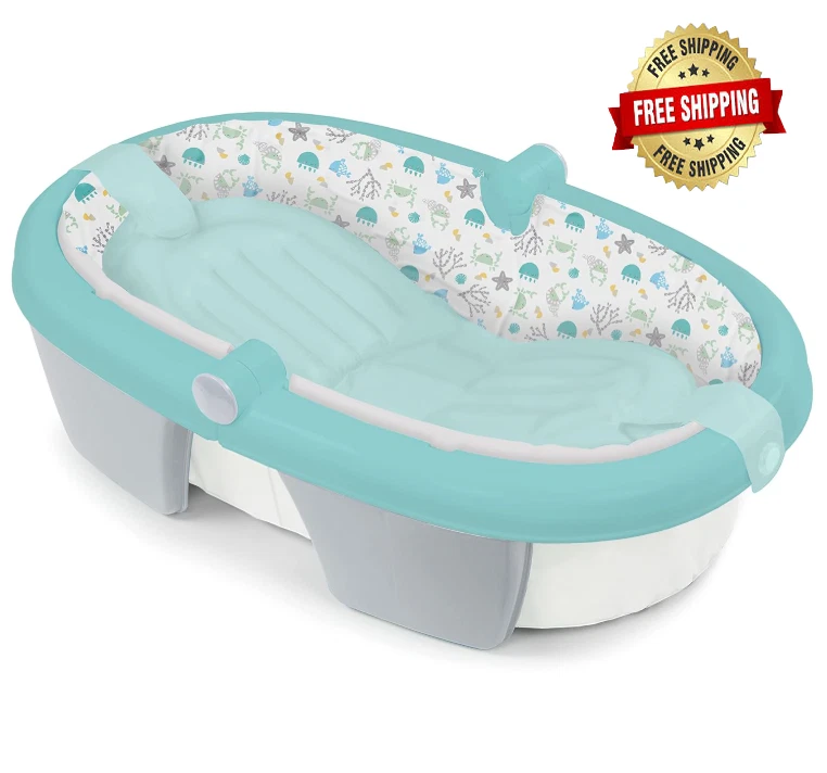 Bañera Plegable Para Bebes Tina Plegable De Vinilo Multifuncional Para Bañar NUEVO Foto 1 de 4