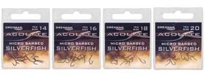Drennan Acolyte Micro Barbed Silverfish Spade End Hooks in Sizes 14, 16, 18, 20 - Picture 1 of 1