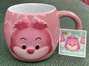 Tazza e adesivo TSUM TSUM CHESHIRE CAT Alice nel paese delle meraviglie Disney Store rosa - Foto 1 di 9