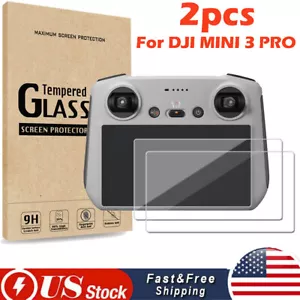 2Pcs Tempered Glass HD Screen Protector for DJI Mini 3 Pro RC Remote Control acc - Picture 1 of 13