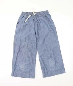 Gap Girls Blue Polyester Blend Cropped Trousers Size L - Picture 1 of 12