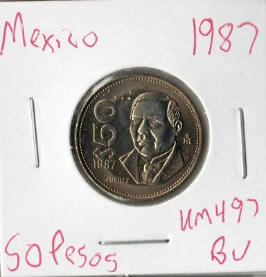 Moneda México 50 Pesos 1987 KM495 Foto 1 de 2