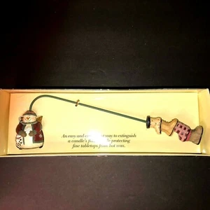 Vintage 2000 Debbie Mumm Snow Angel Candle Snuffer, Snow man and boots, orig box - Picture 1 of 8