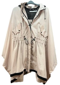 Blanc Nior Raincoat Snap Pancho Blush Pink Black One Size - Picture 1 of 8