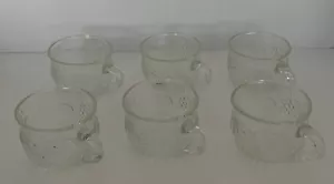 Vintage JEANETTE GLAS Della Robbia Obst Design Punschbecher • 6 Stück - Bild 1 von 5