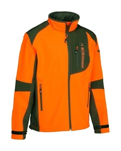 Softshell Jacke Percussion, geräuscharm, wasserdicht, orange/grün, Größe 2XL - Picture 1 of 1