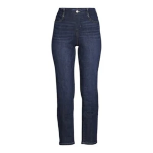 Pantalones de mezclilla Time and Tru tiro medio relajados rectos azul lavado oscuro XL (16-18) - Imagen 1 de 3