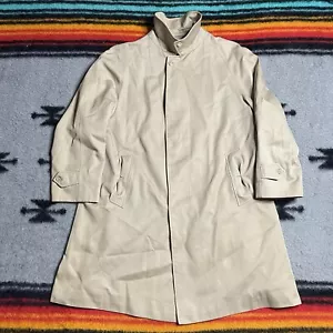 Sz 42- Vintage 80’s Burberry button-up trench coat/parka men’s beige England - Picture 1 of 16