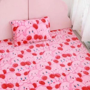 Manta suave roja kirby sábana funda almohada oficina edredón nuevo - Imagen 1 de 18