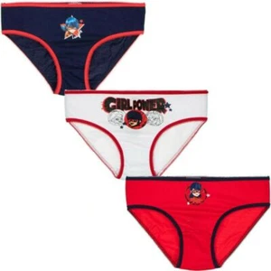 Miraculous Ladybug Pack de 3 Braguitas Niña Niños 92-128 Algodón Orgánico - Imagen 1 de 1
