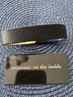 Medium ZOX Silver Strap Awesome On The Inside Single #1180 Wristband with Card
