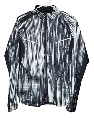 Chaqueta para mujer Saucony grande negra blanca Run/Shield Flex Shell cremallera completa activa Foto 1 de 4