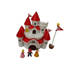 Nintendo Super Mario Mushroom Kingdom Castle Playset Figurines Flagpole Peach