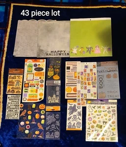 Sammelalbum Halloween Herbst Aufkleber 12x12 Papier Cardstock 42 Stück Basteln - Bild 1 von 5