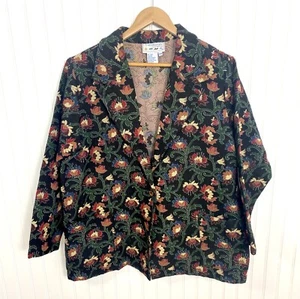 Vintage 80er Jahre Komitor Gobelin Teppich Mantel Blumen Jacke 20W - Bild 1 von 8
