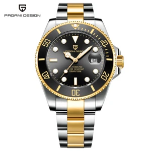 PAGANI Design Brand Luxury Men Automatic Mechanical Watches Stainless Steel Band - Picture 1 of 17