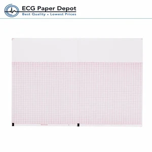 Carta ECG per registrazione termica ECG confezione da 10 per custodia 8,50""x5,5"" Z-Fold Burdick - Foto 1 di 4