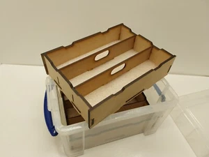 Laser Cut OO-9 HOe Gauge Model Railway Storage Trays x 2 in 3l Box - Picture 1 of 8